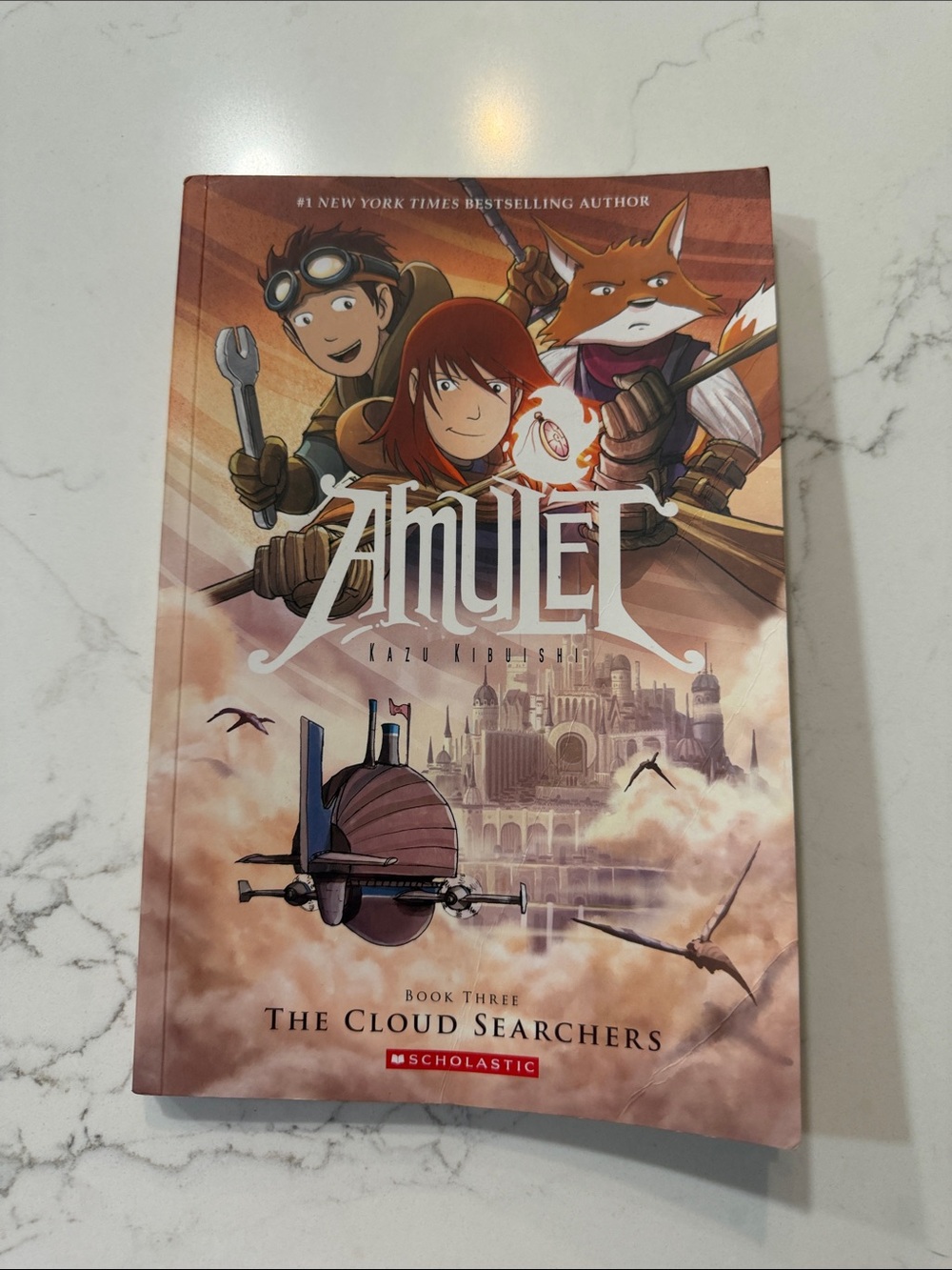 Scholastic Amulet Book Three The Cloud Searchers - Pink/Peach Cover
